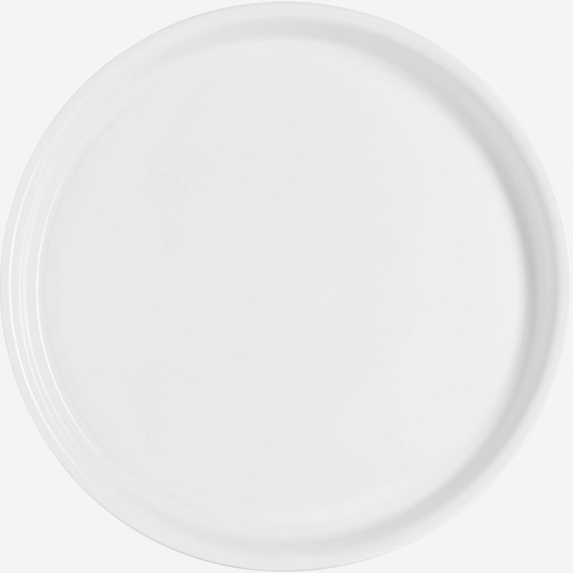 Plat de service 33cm en porcelaine blanche