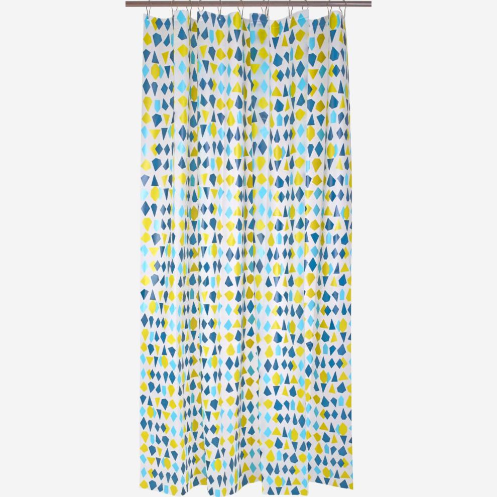 Shower curtain 200x180cm, blue