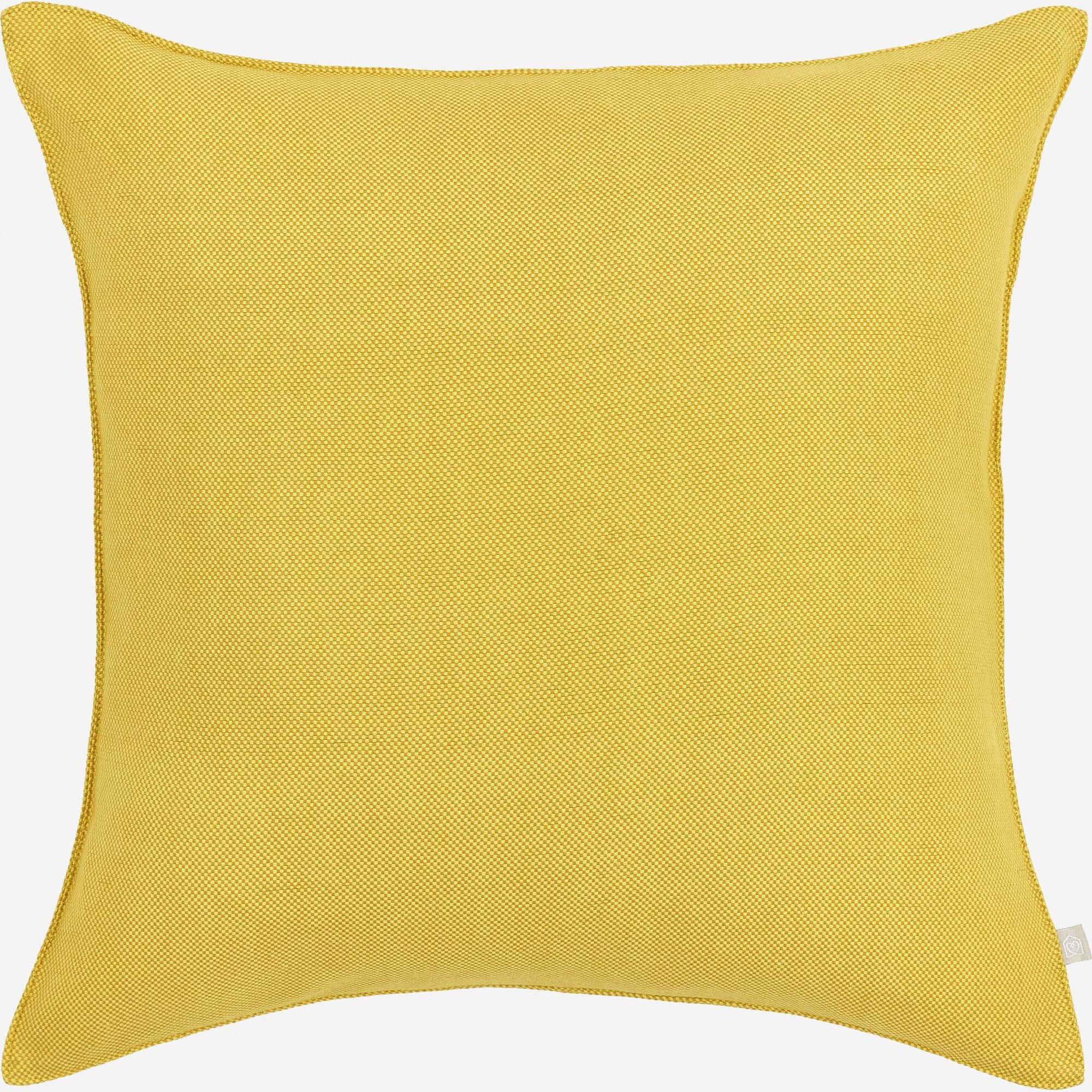 Coussin en coton - Jaune - 50 x 50 cm