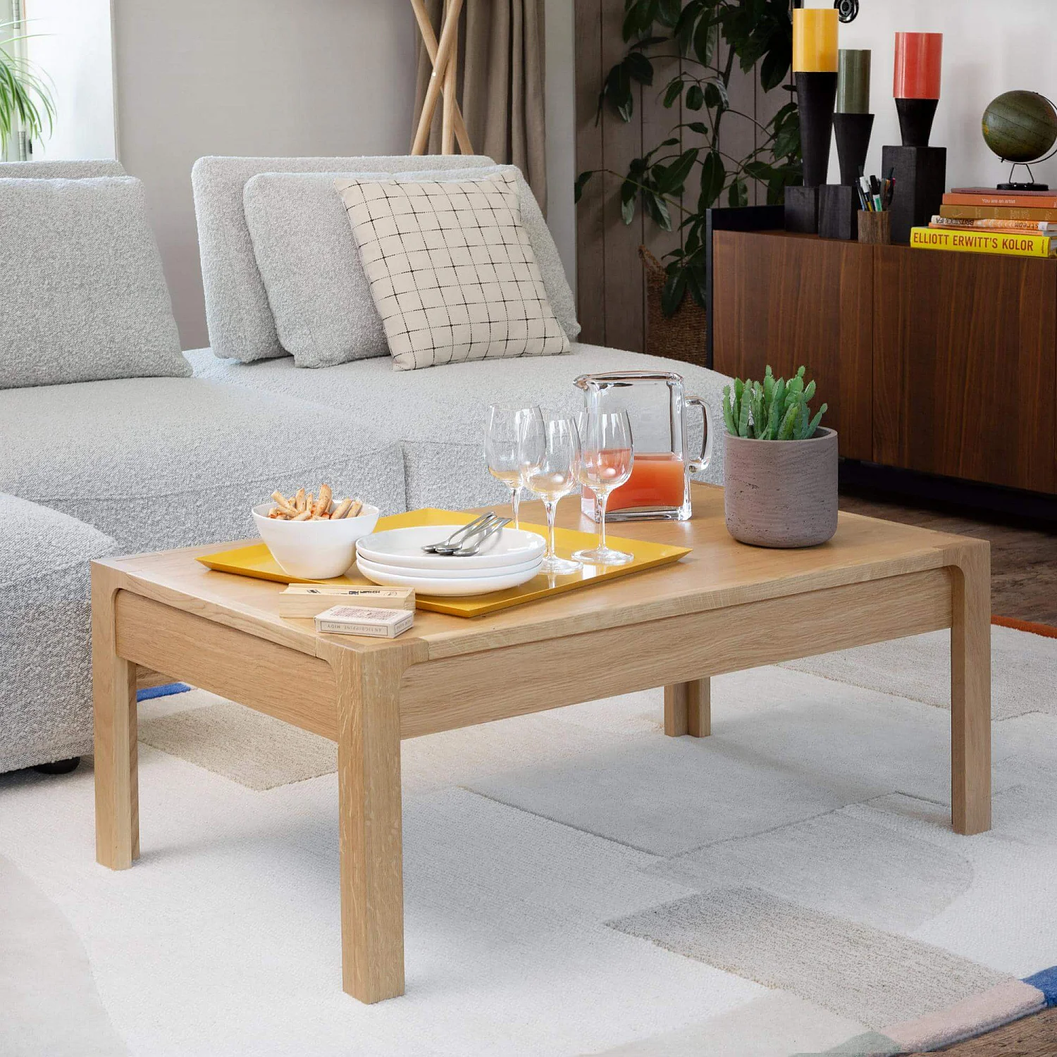 Table basse avec tiroirs en chêne - Design by Hélèna Pille - 1