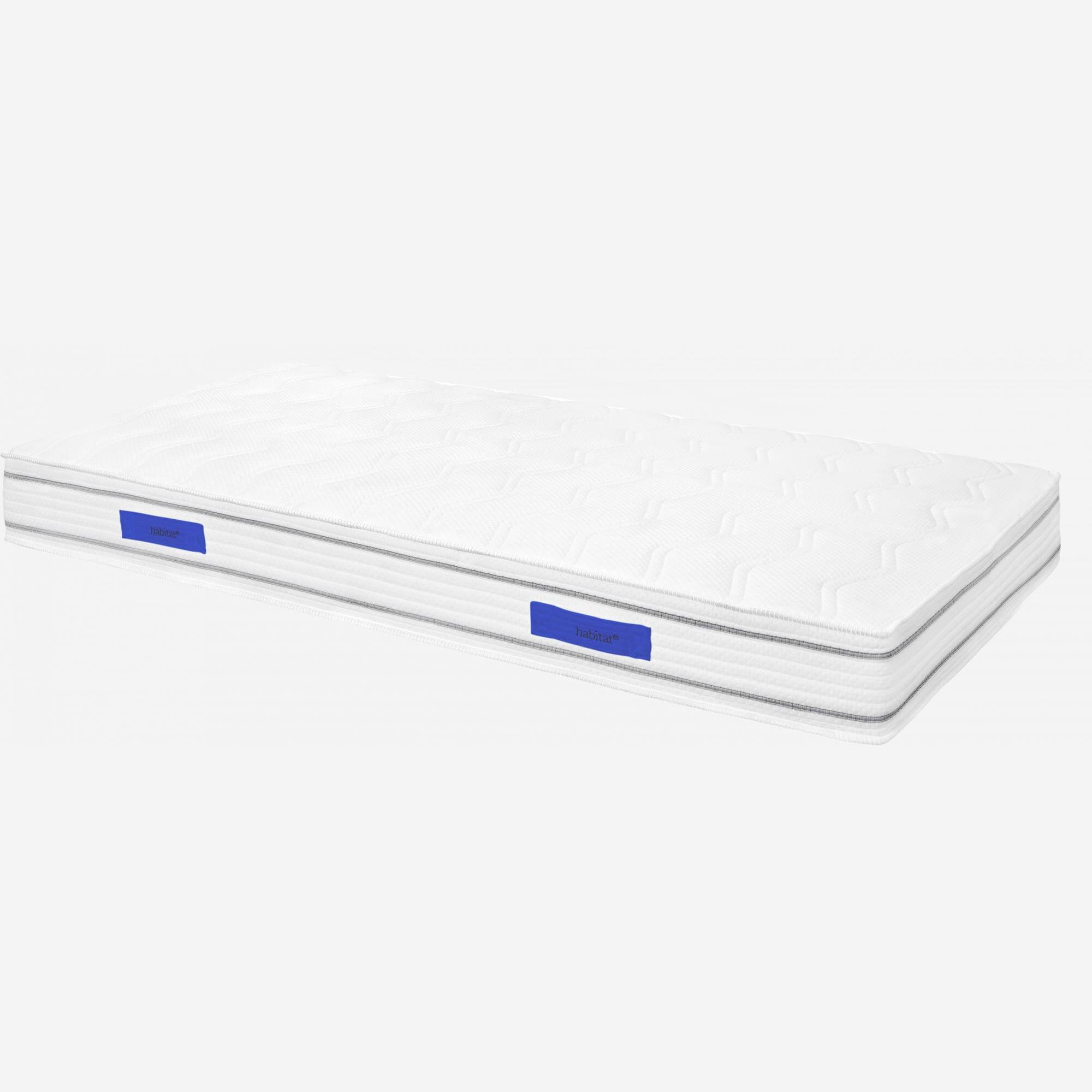 Matelas à ressorts, épaisseur 21 cm, 90x200cm - soutien médium