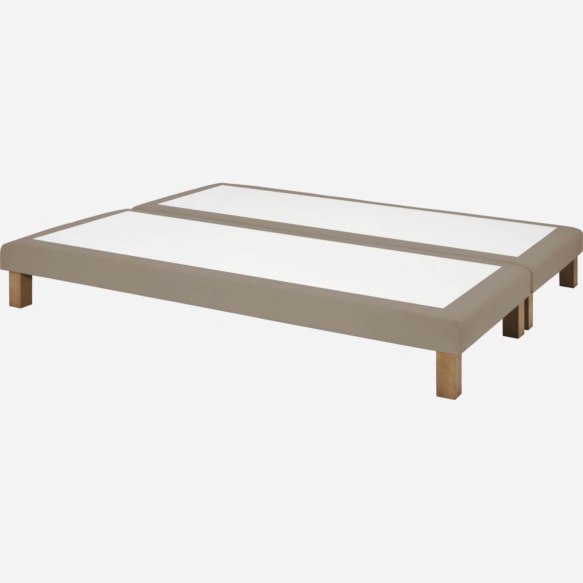 Boxspring-Bettuntergestell 2x90x200 hellbeige