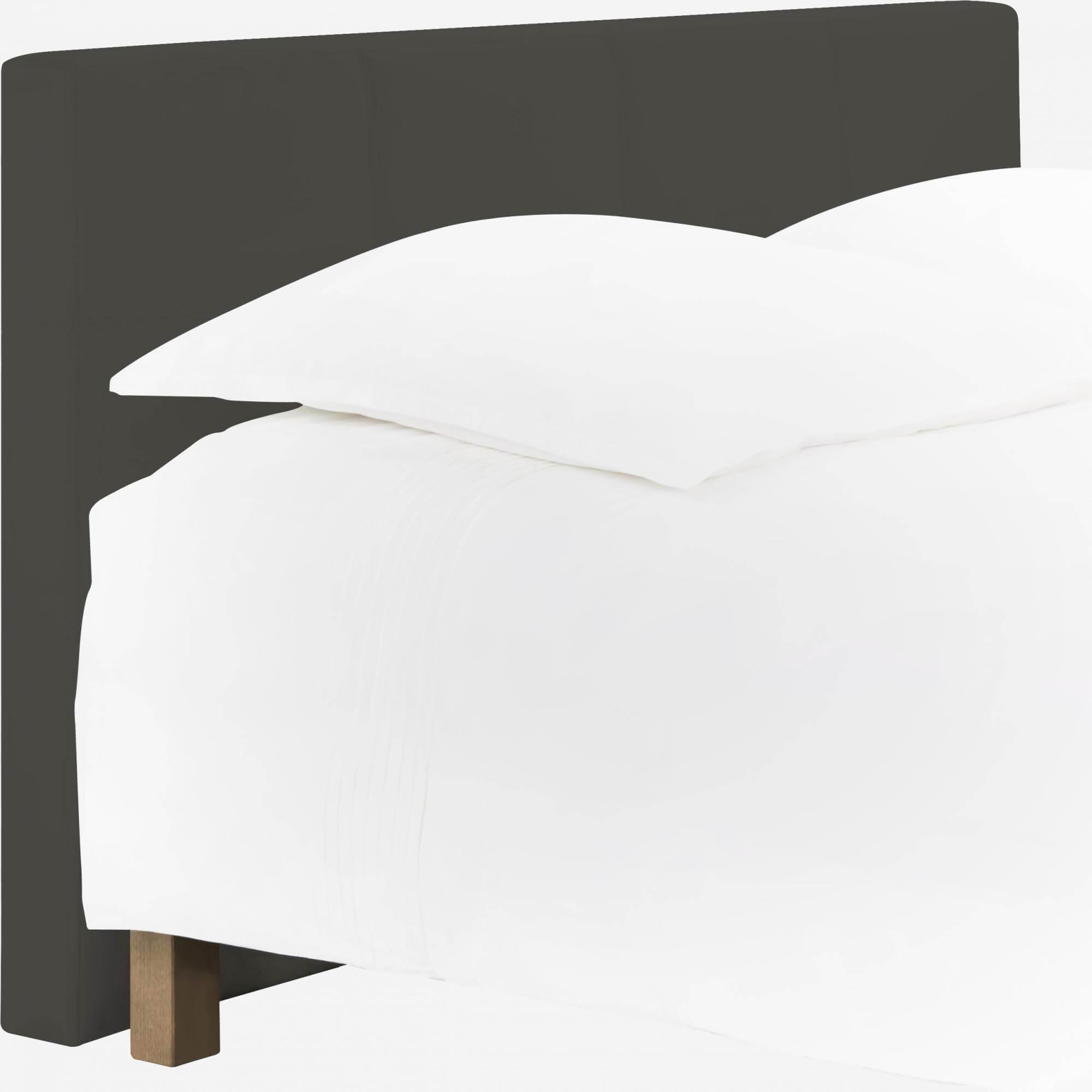 Headboard for 140cm box spring in imitation leather , brownish-grey