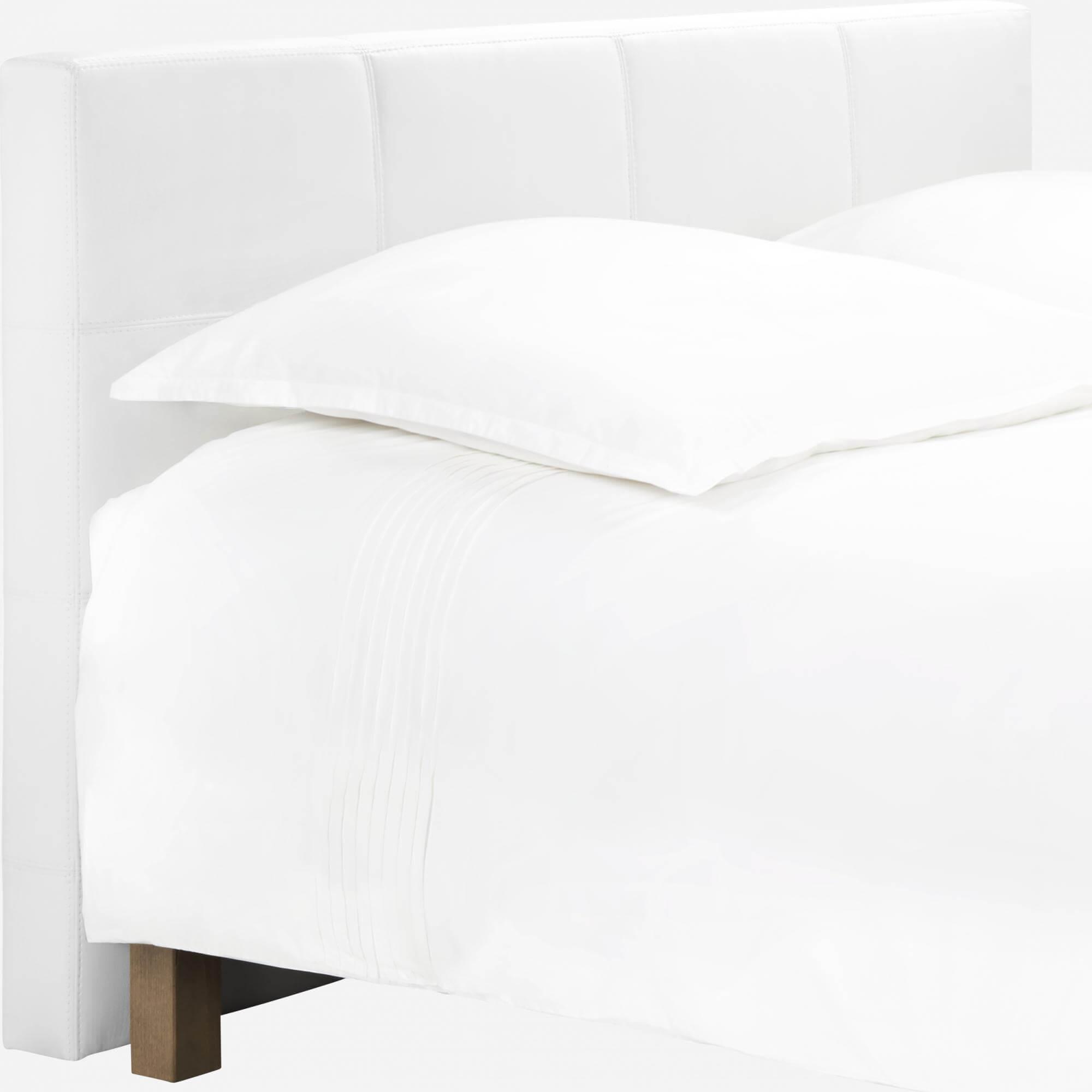 Headboard for 180cm box spring in imitation leather, white