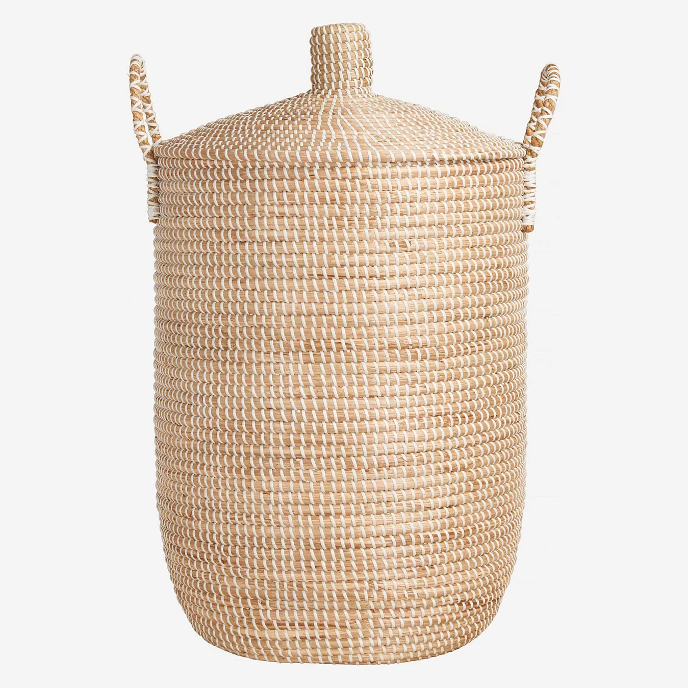 Panier 70cm avec couvercle en jonc de mer - 2