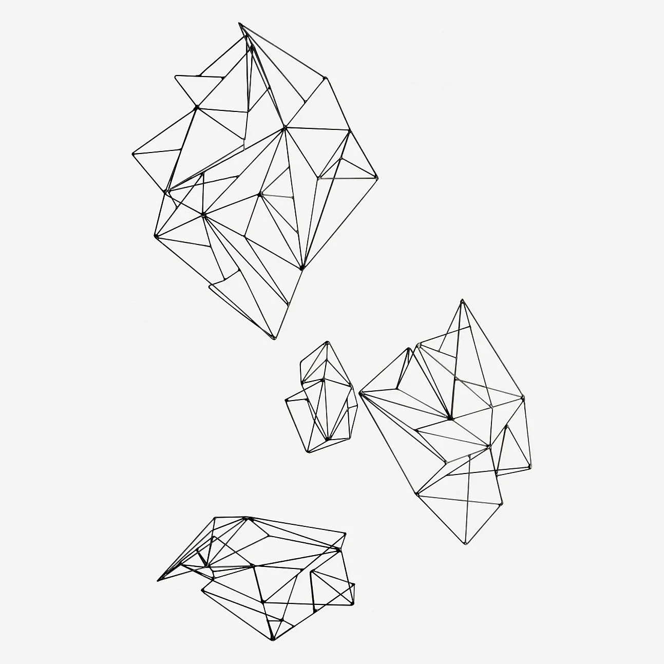 Décoration murale en métal noire - 1