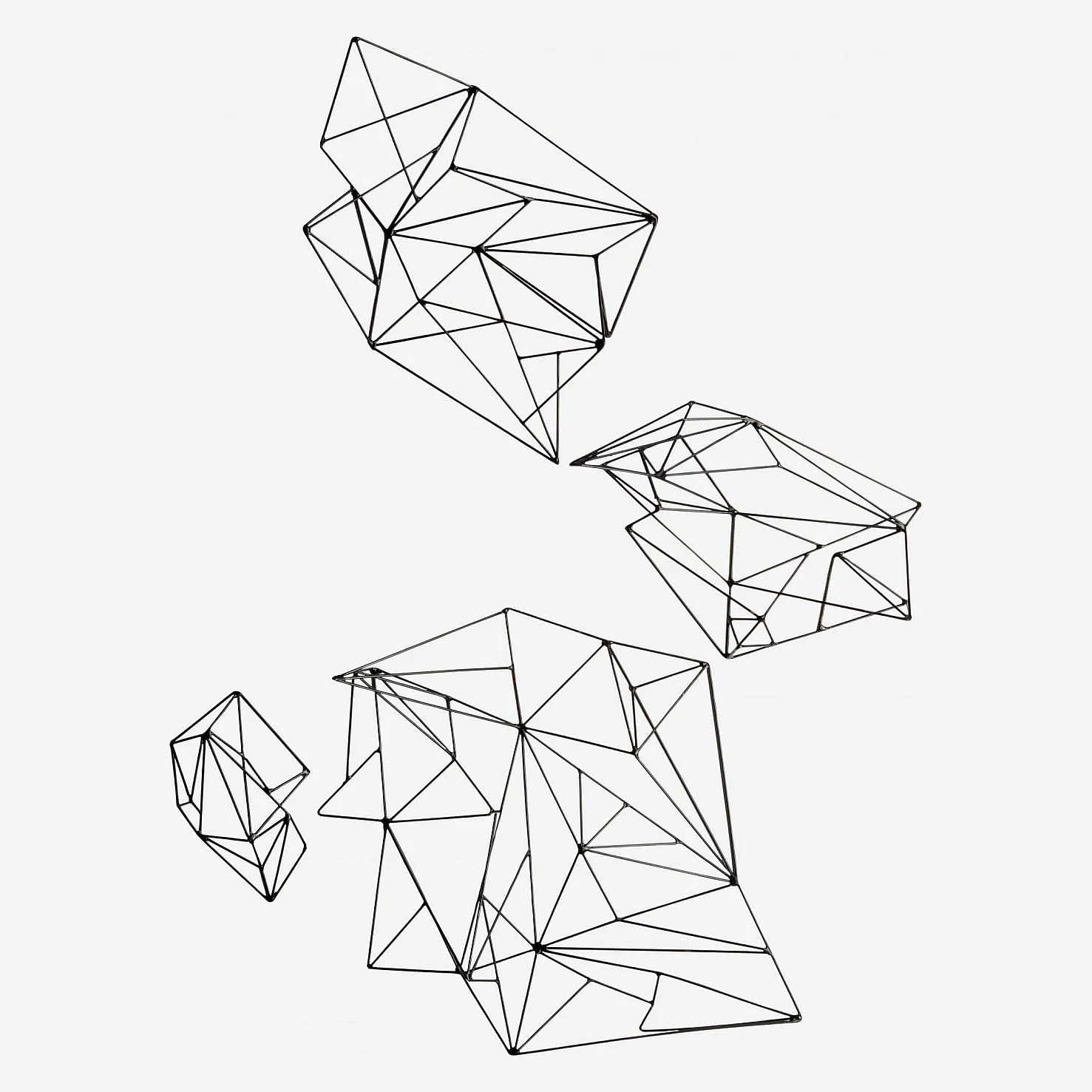 Décoration murale en métal noire - 4