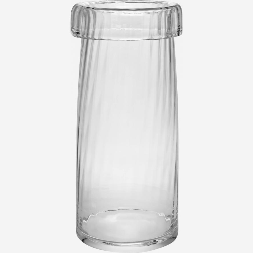 Vase 40 cm aus Glas, transparent