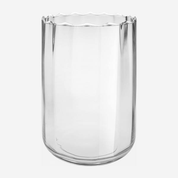 Jarrón de vidrio - 19,5 x 26,5 cm - Transparente