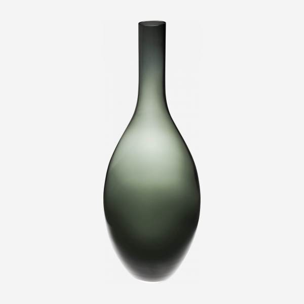Vaas van geblazen glas - 53 x 20 cm - Gerookt grijs