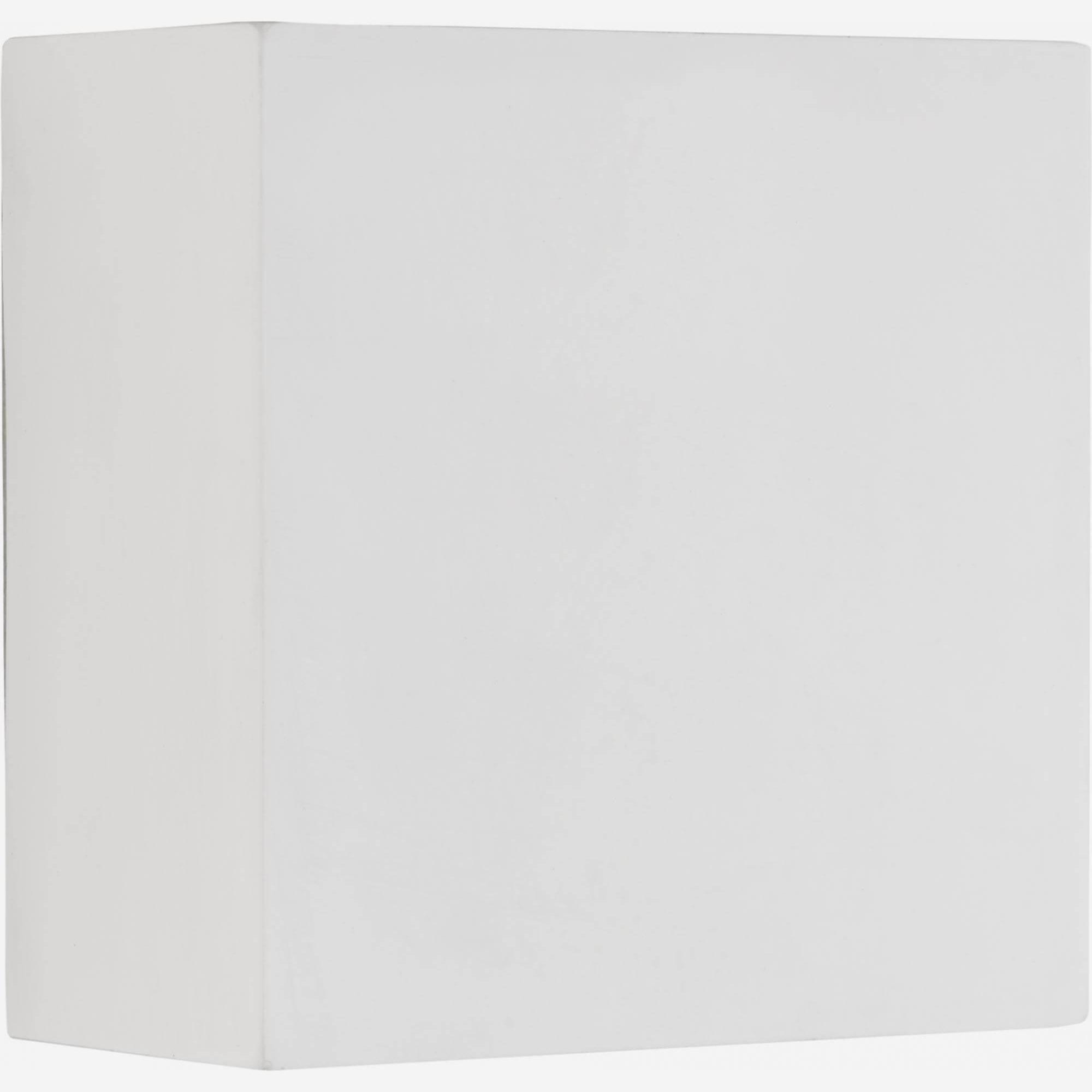 Square LED wall light 12x12cm white gypsum