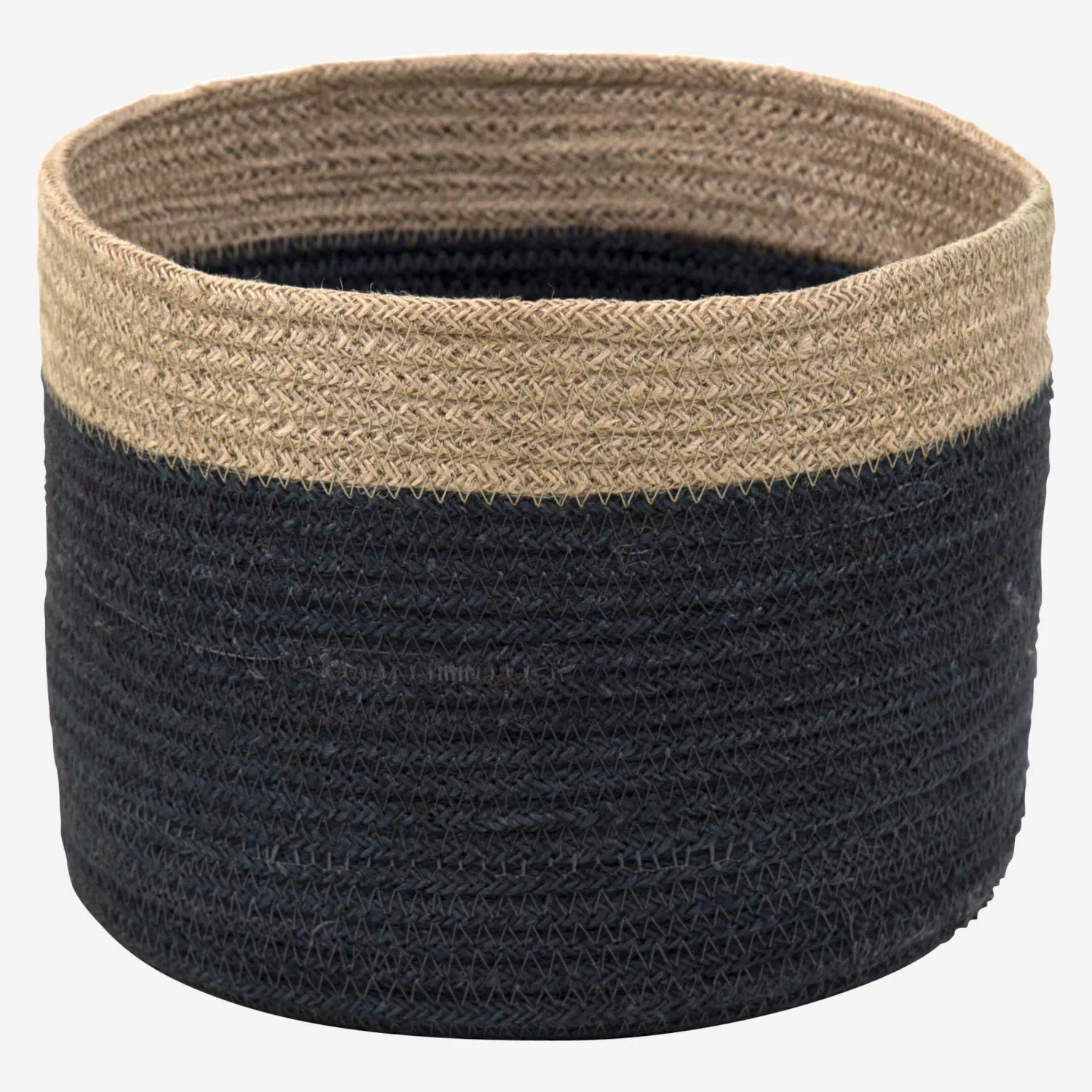 Cesta de yute 25cm negra - 1
