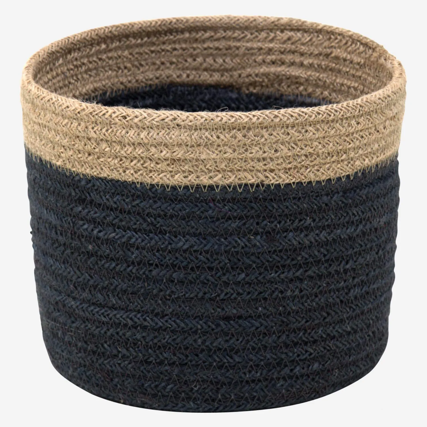 Cesta de yute 16cm negra - 1