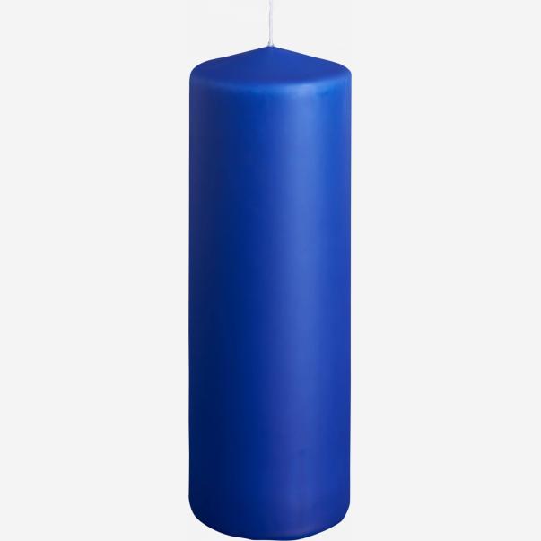 Cylindrical candle 19cm, blue