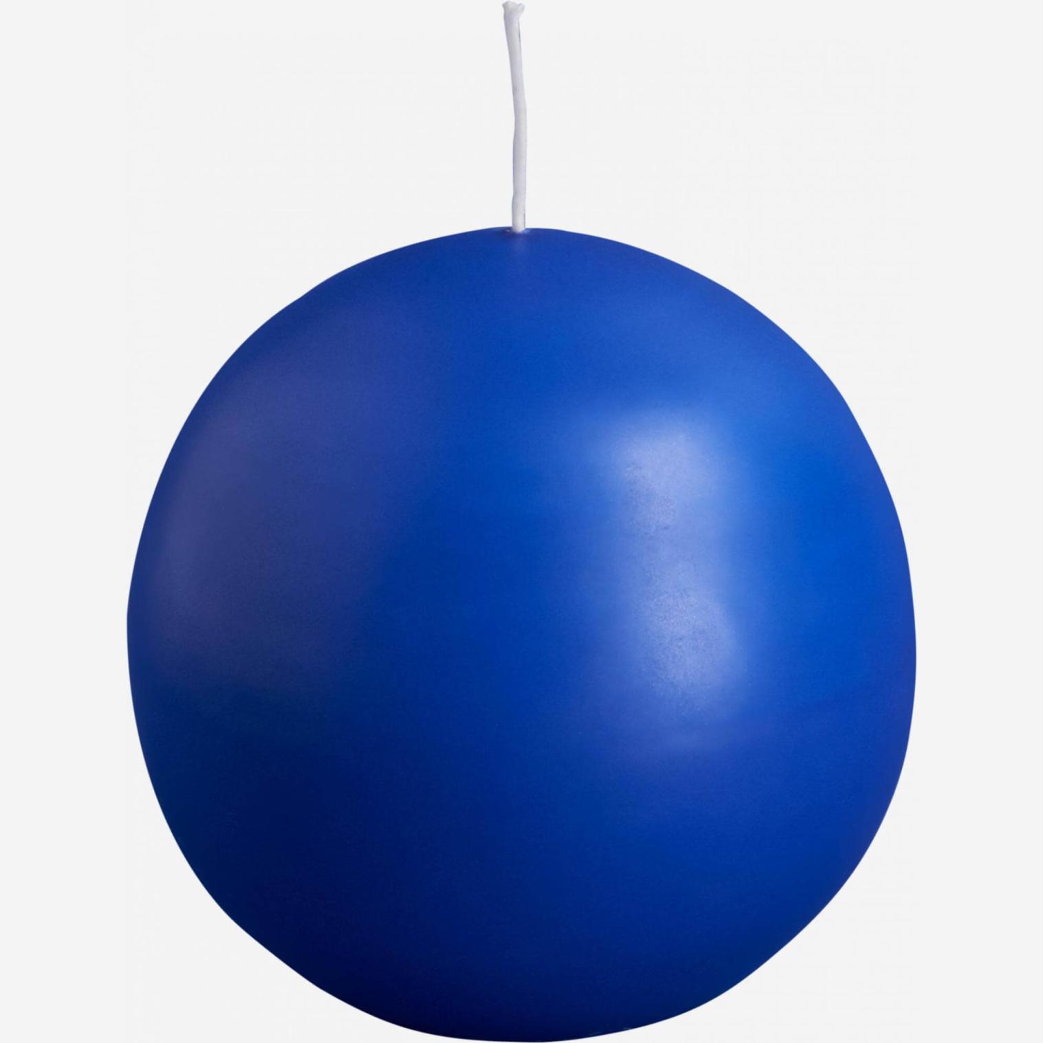 Ball candle 10cm, blue