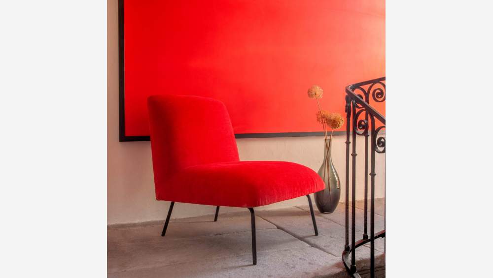 Sessel aus Samt – Rot - Design by Christian Ghion