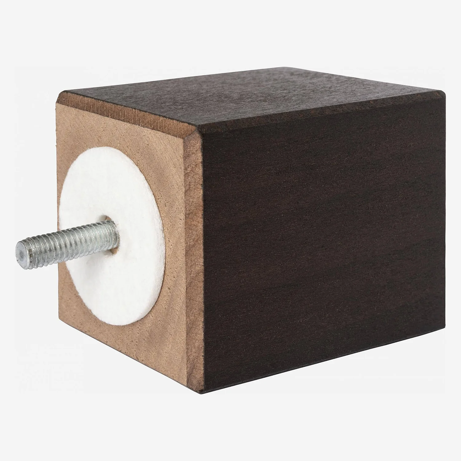 Set de 4 pieds de lit universels cubiques en hêtre -  8,5 cm - Noir - 3