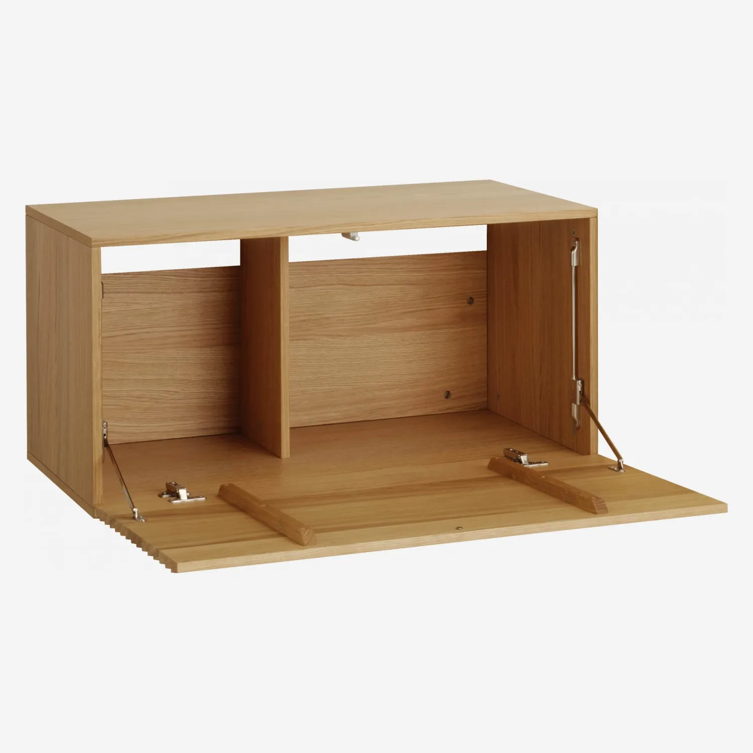 Grand caisson de rangement modulaire à lattes - 1