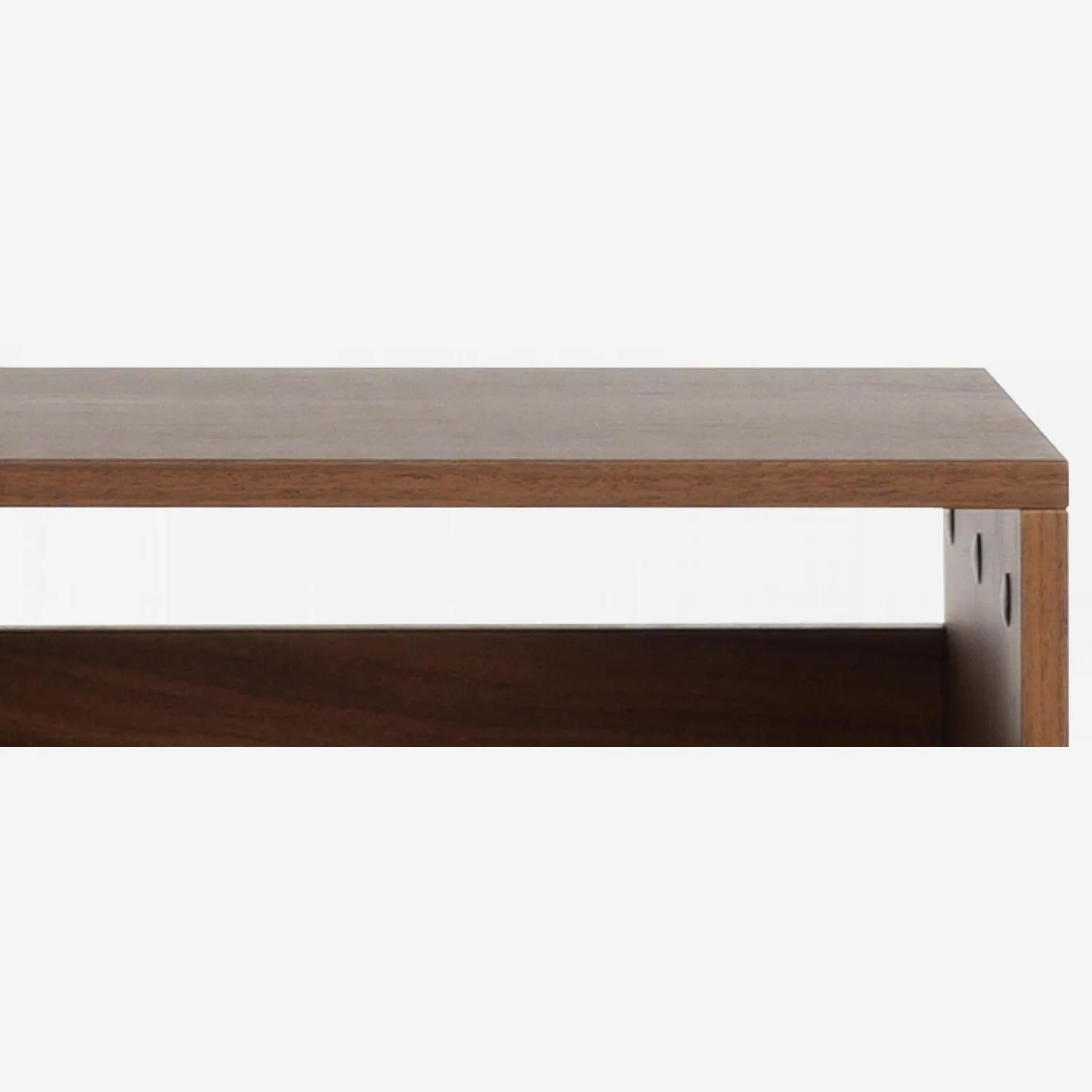 Petit caisson de rangement modulaire ouvert - Bois foncé