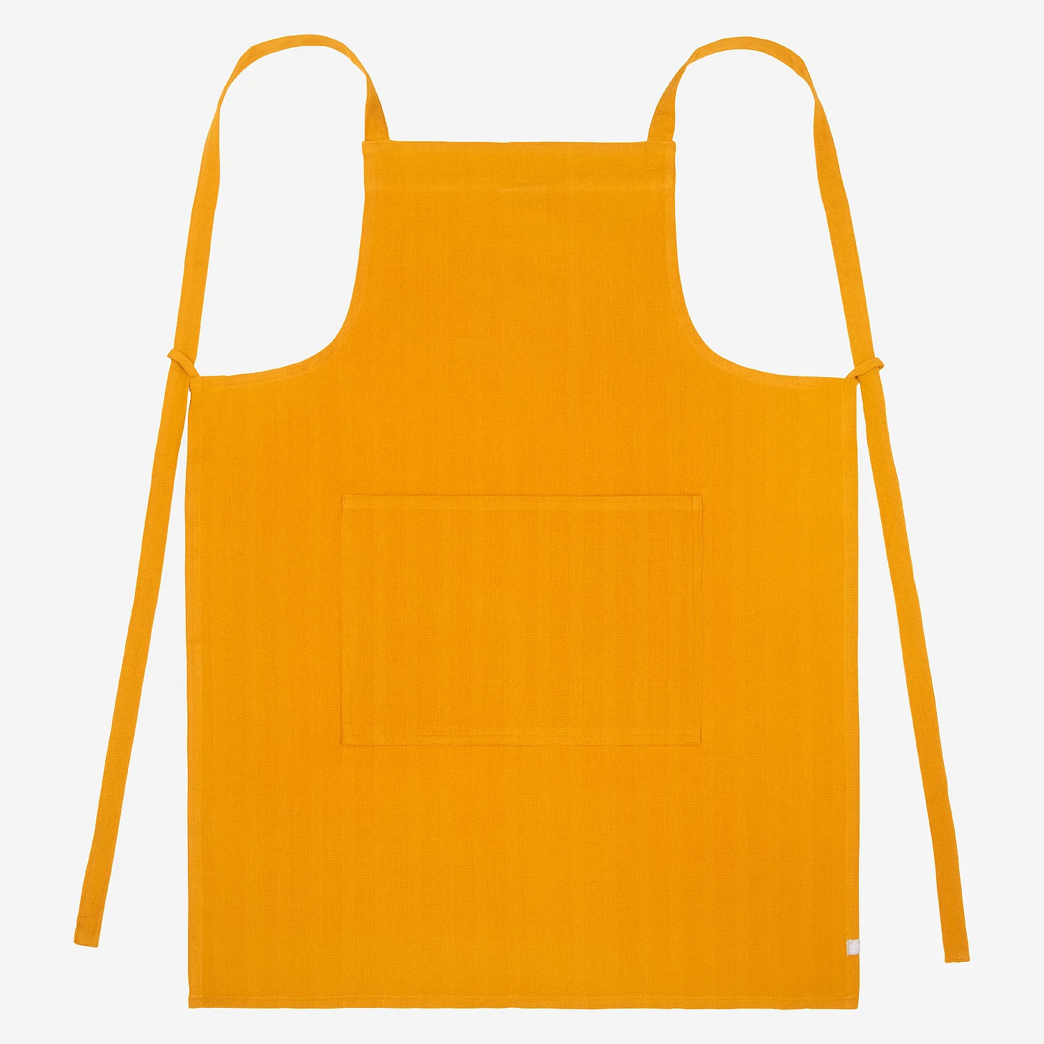 Tablier de cuisine en coton - Jaune moutarde - 1