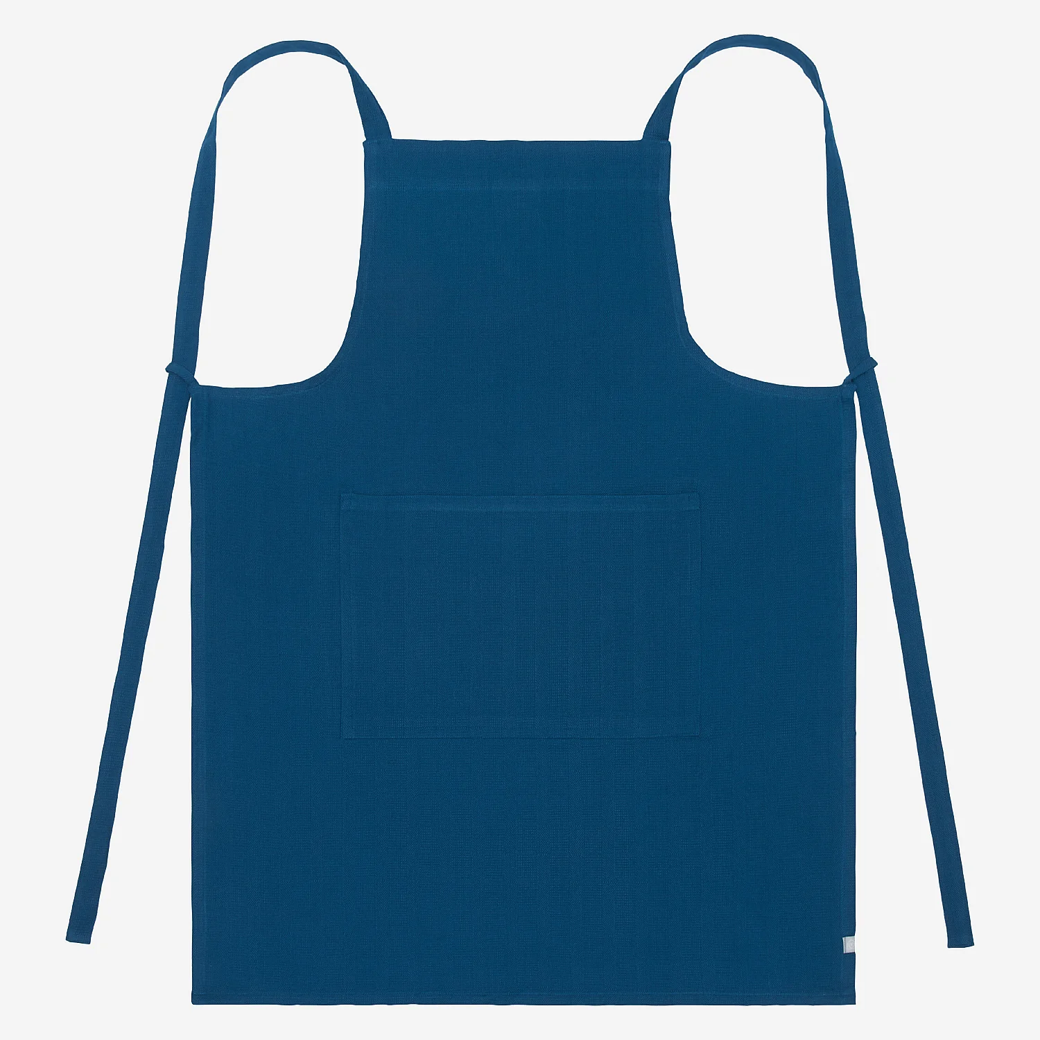 Schort van katoen kobaltblauw - 1