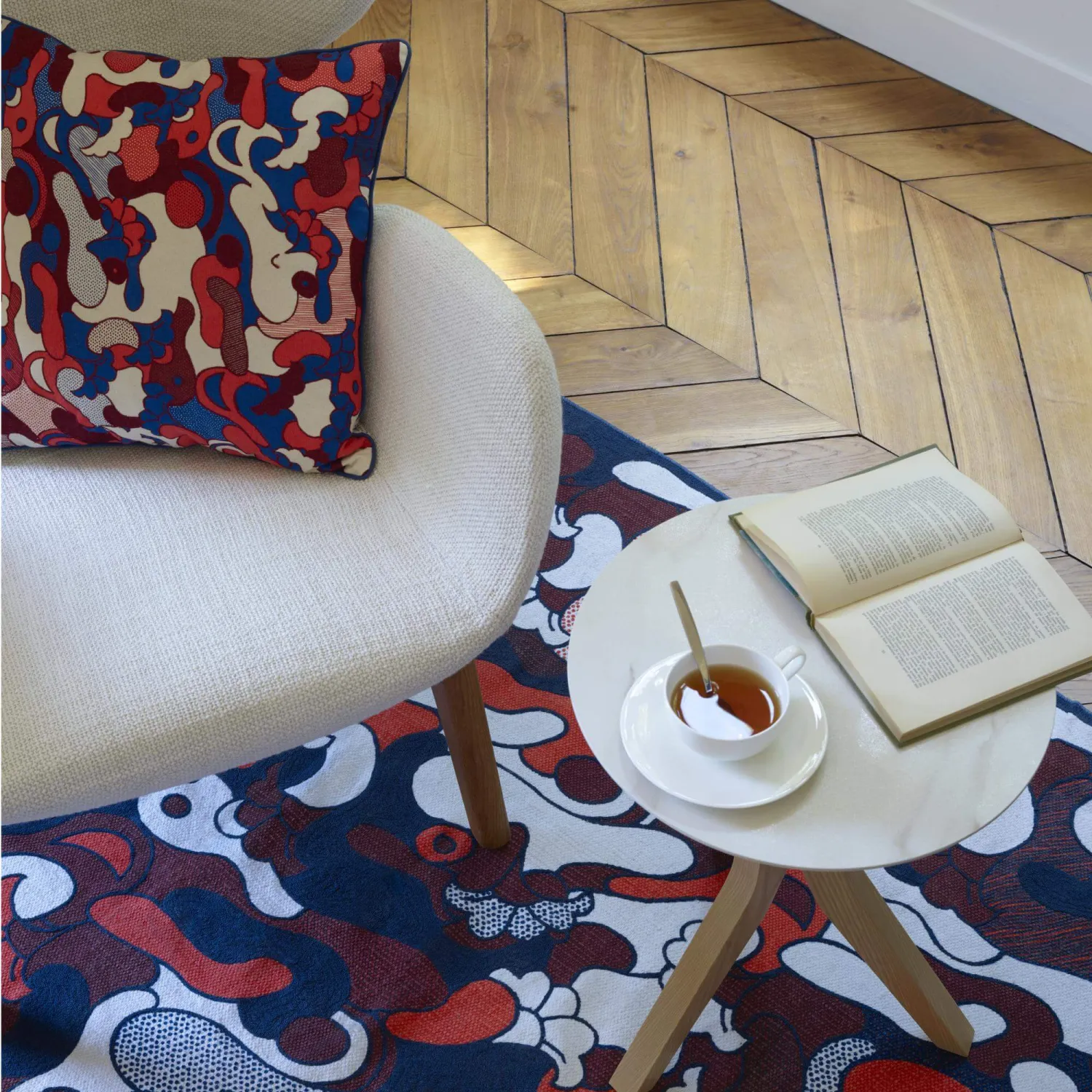 Tapis en coton - 150 x 220 cm - Multicolore - Création de Floriane Jacques