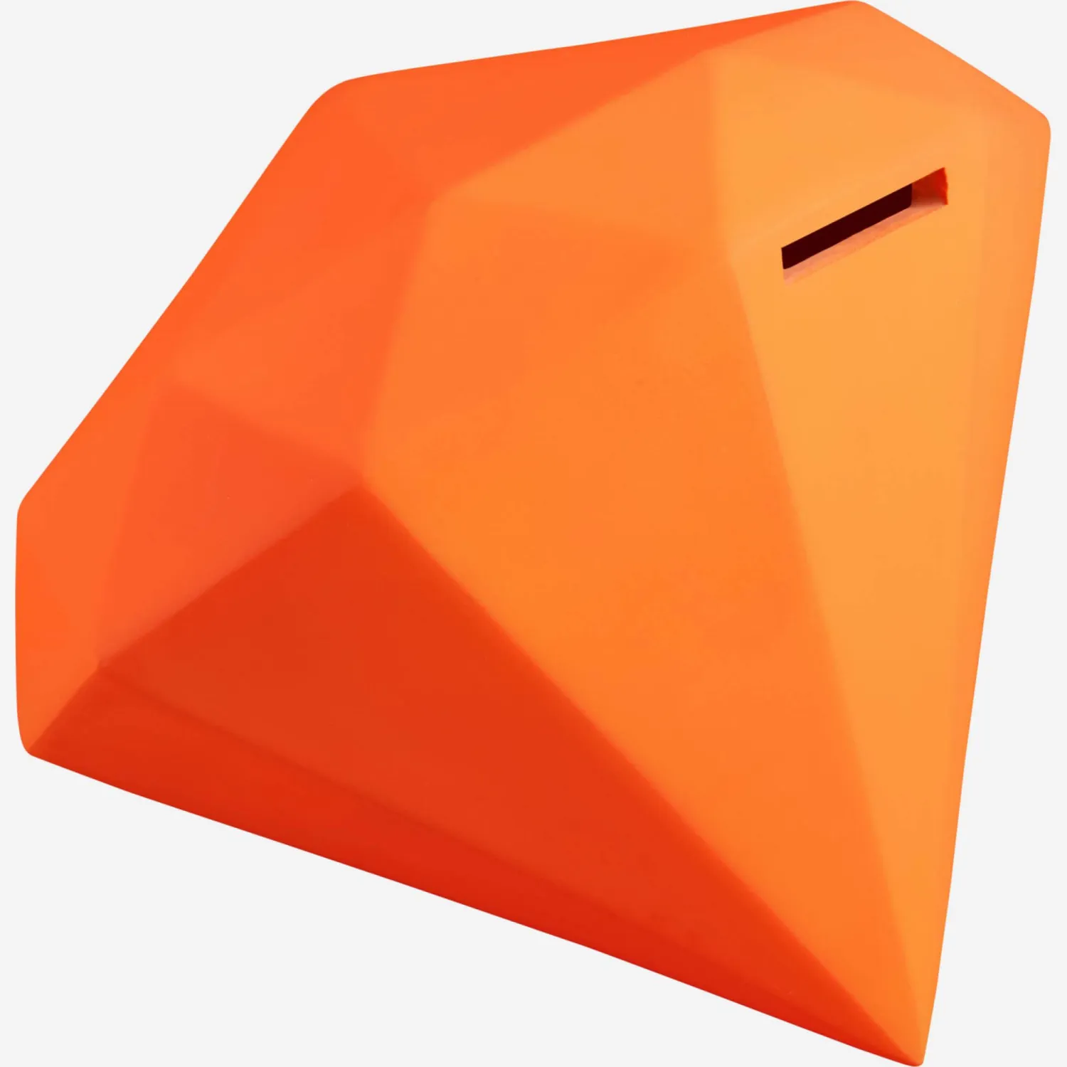 Diamond money box, fluorescent orange