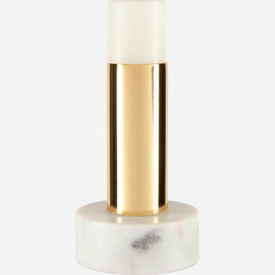 Marble and golden metal 13cm candle handler