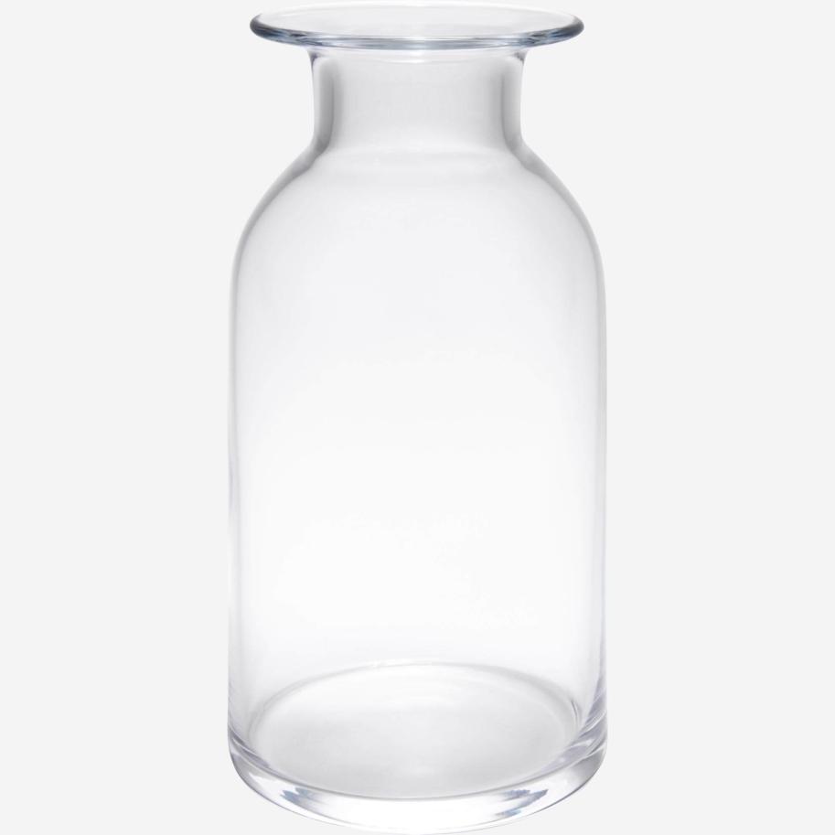 Vase 26cm en verre transparent