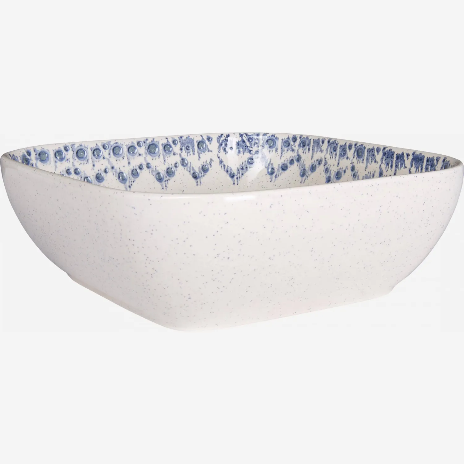 Grand saladier en faïence 22cm blanc