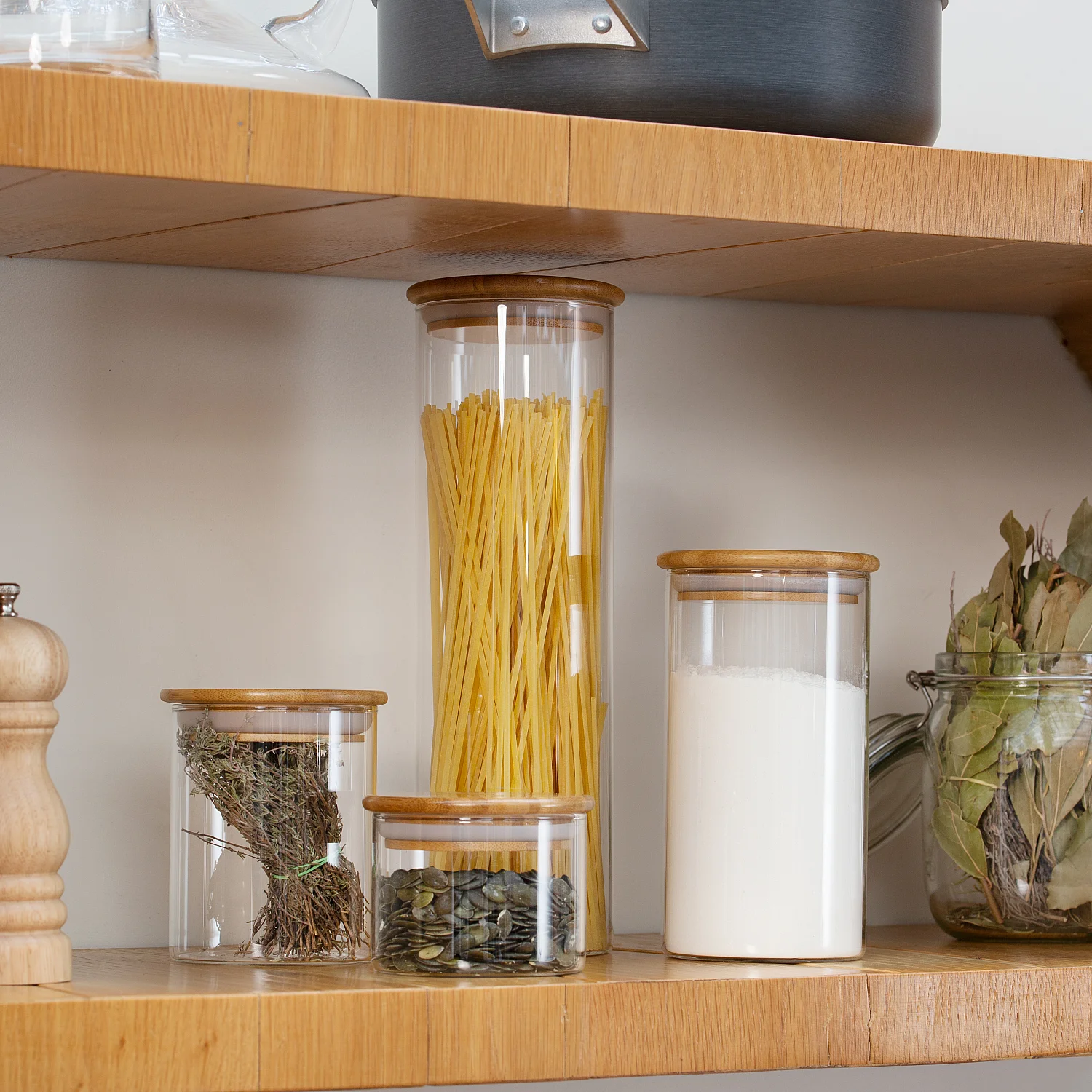 Scatolina in vetro e bamboo 8cm - 3