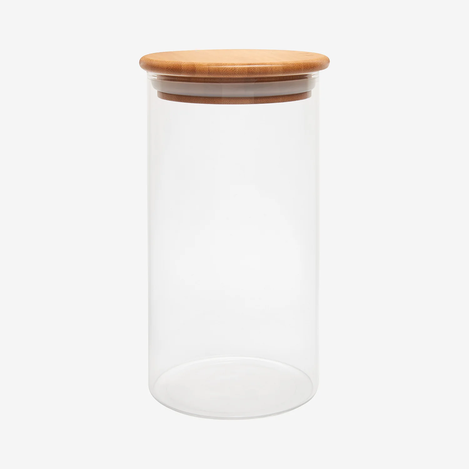 Bocal en verre et bambou - 10 x 20 cm - 2