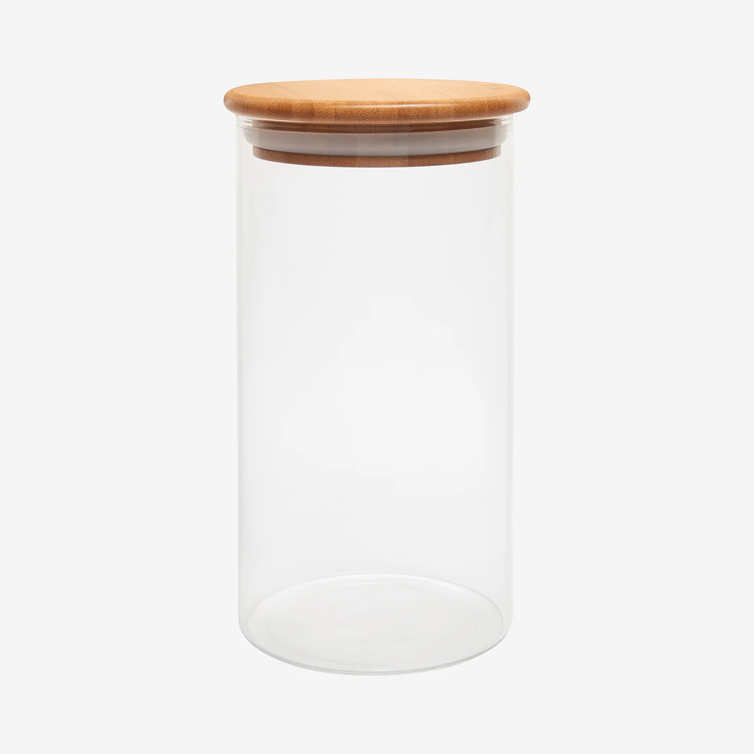 Bocal en verre et bambou - 10 x 20 cm - 2