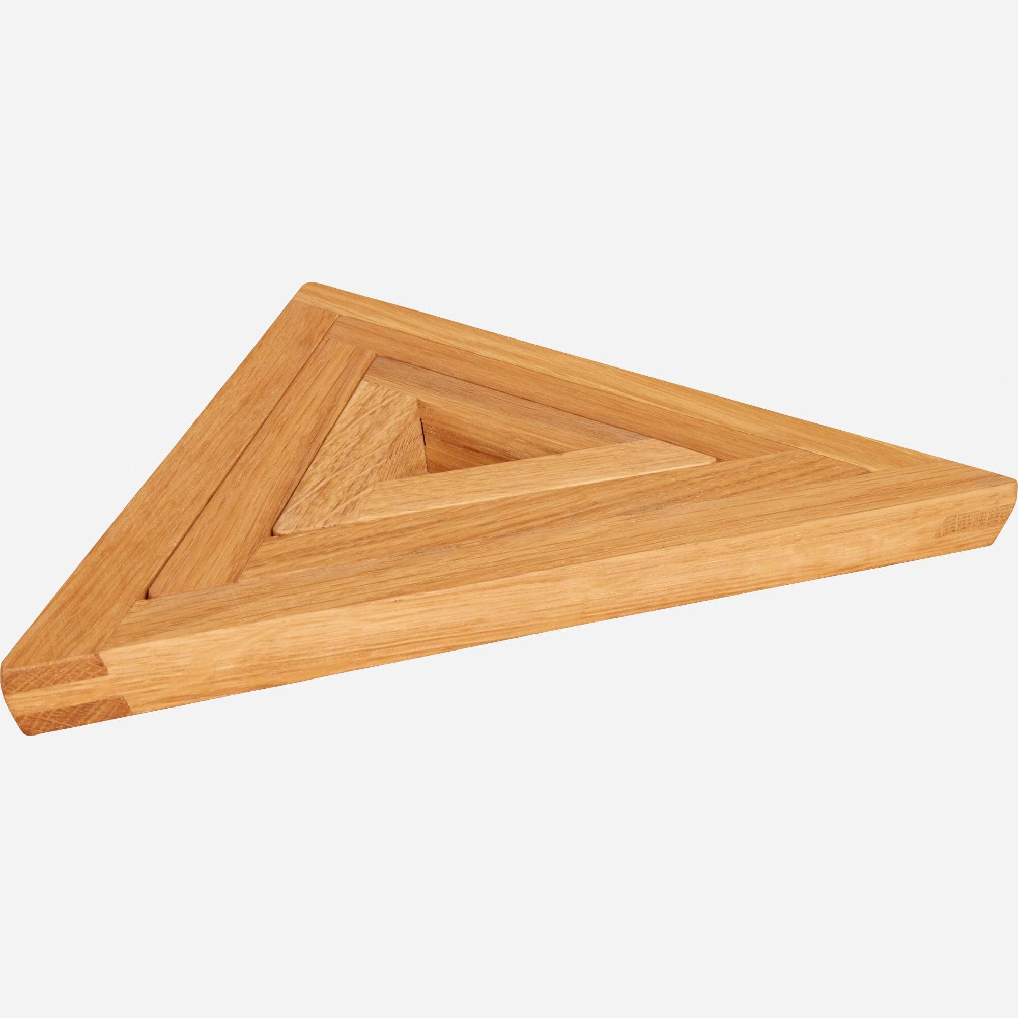 Set of 3 solid oak place mats