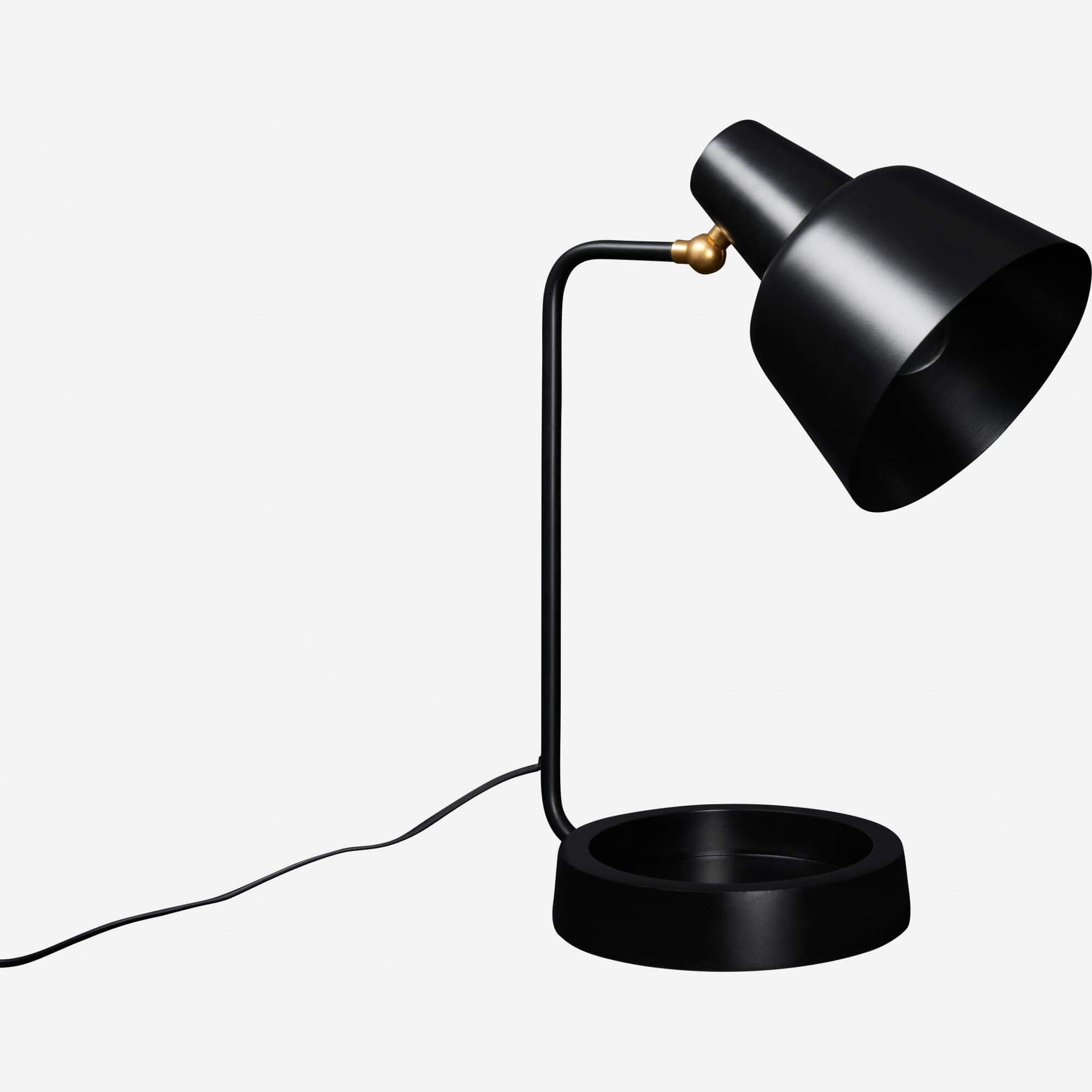 pt(250315) - Lampe de table 43cm en fer noir