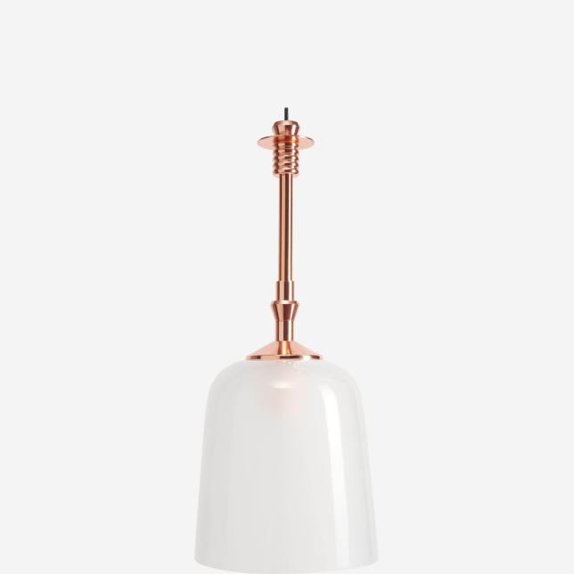 Pendant light 57cm in copper and glass - Design by Bomi Park