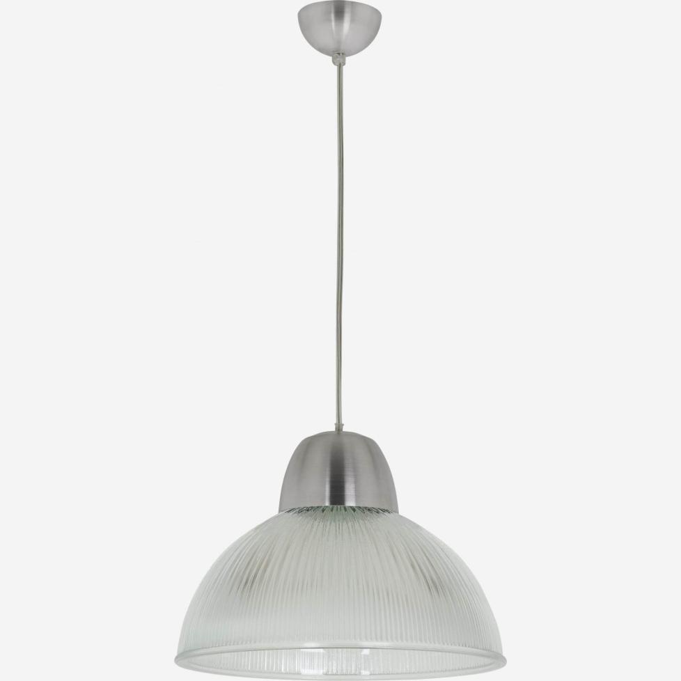 Glass and metal pendant light - 28 cm