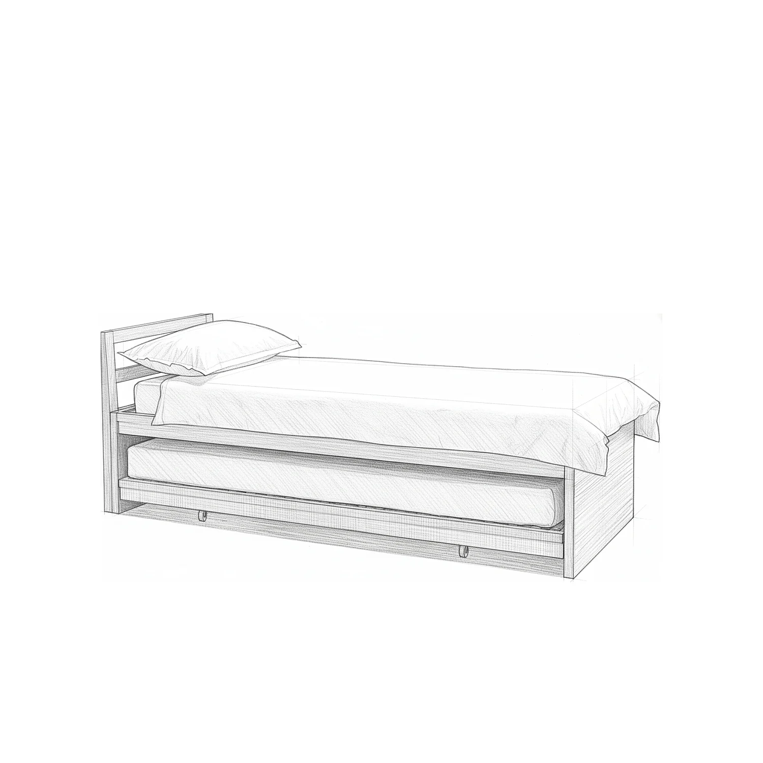 Ausziehbares Bett 90x200 cm - 10