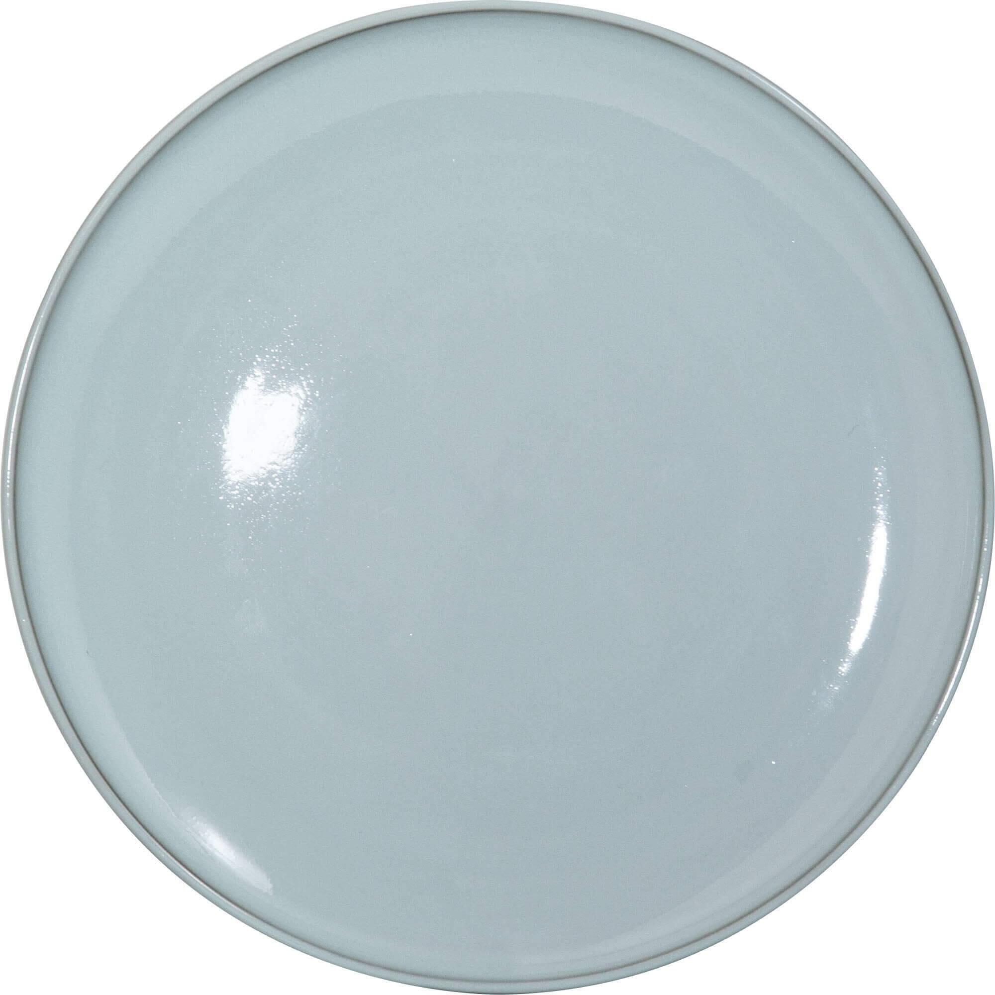 Service porcelain plate 33cm, brown and green - Design by Perla Valtierra