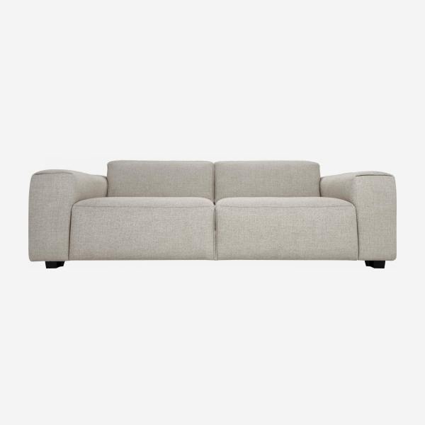 Lecce fabric 3-seater sofa - Beige