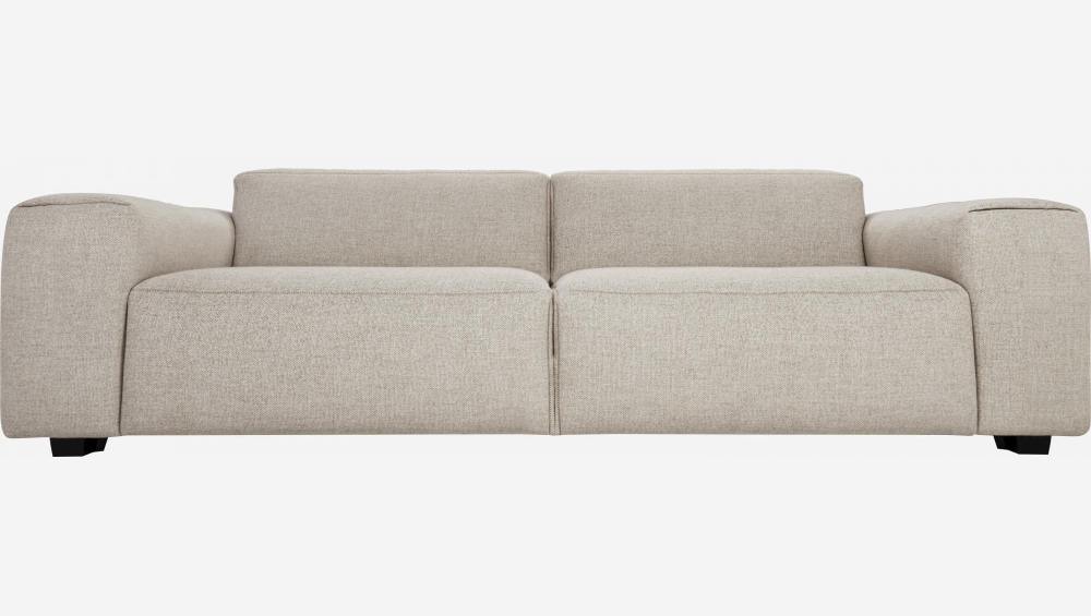 Lecce fabric 4-seater sofa - Beige