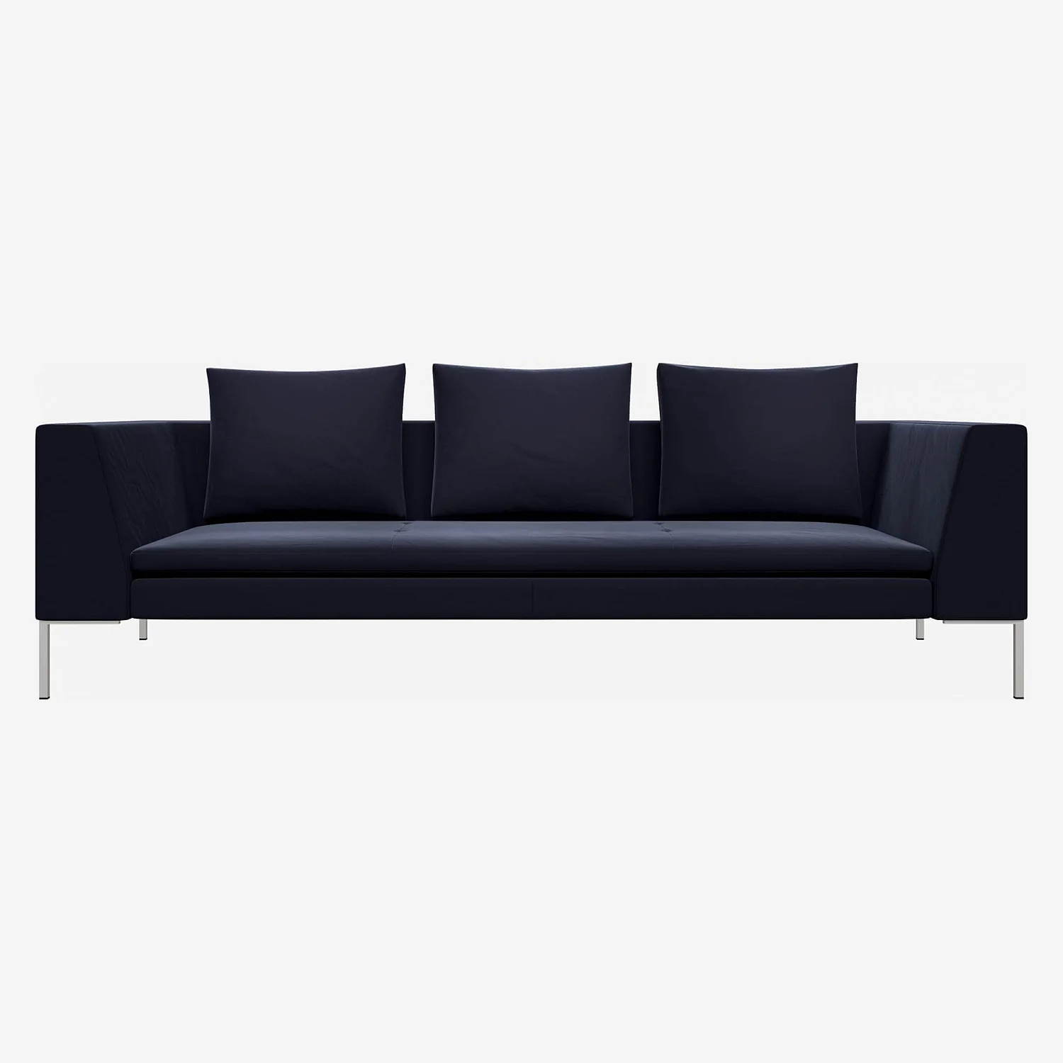 Divano a 3 posti in velluto Blu inchiostro - 2