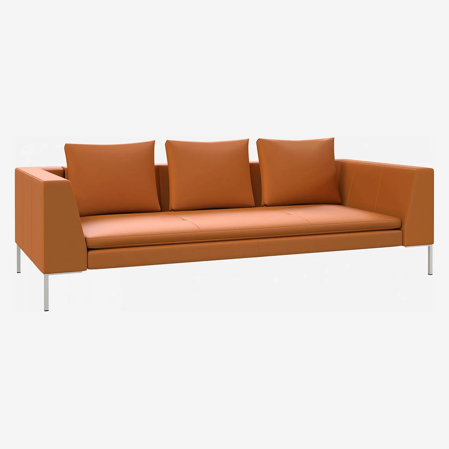 3-Sitzer-Sofa aus Savoy-Leder - Cognacbraun - 1