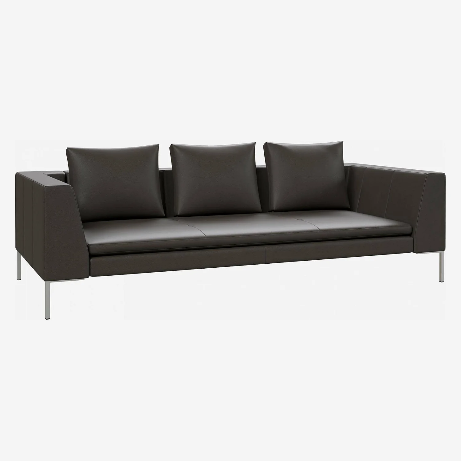 3-Sitzer-Sofa aus Savoy-Leder - Schiefergrau - 1