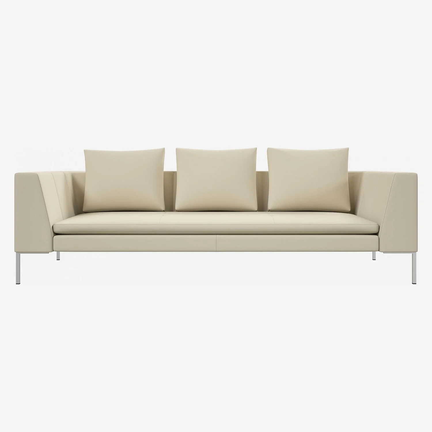 3-Sitzer-Sofa aus Savoy-Leder - Alabasterweiß - 1