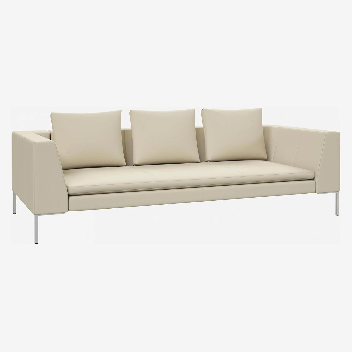 3-Sitzer-Sofa aus Savoy-Leder - Alabasterweiß - 2