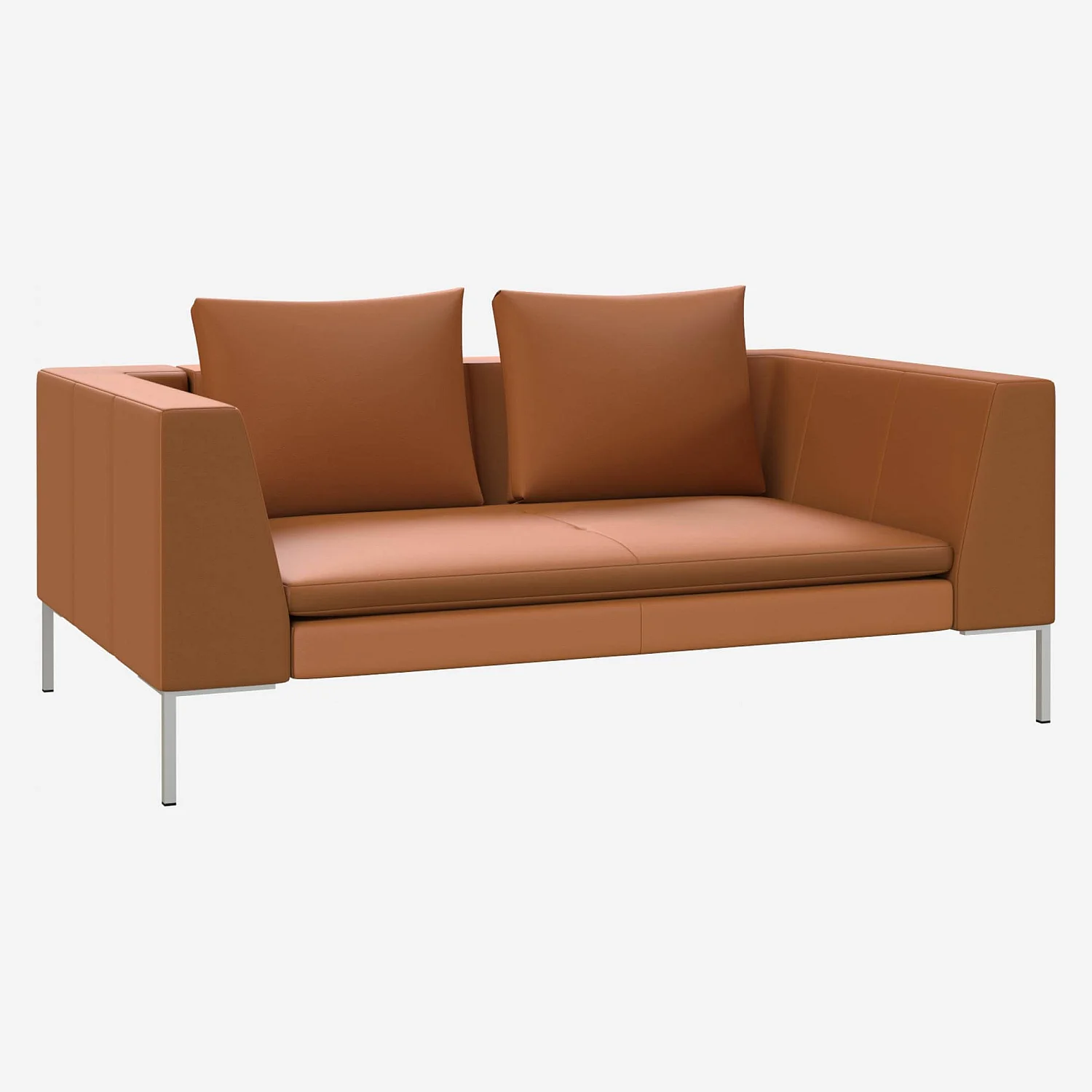 2 seater sofa in Savoy semi-aniline leather, cognac - 1