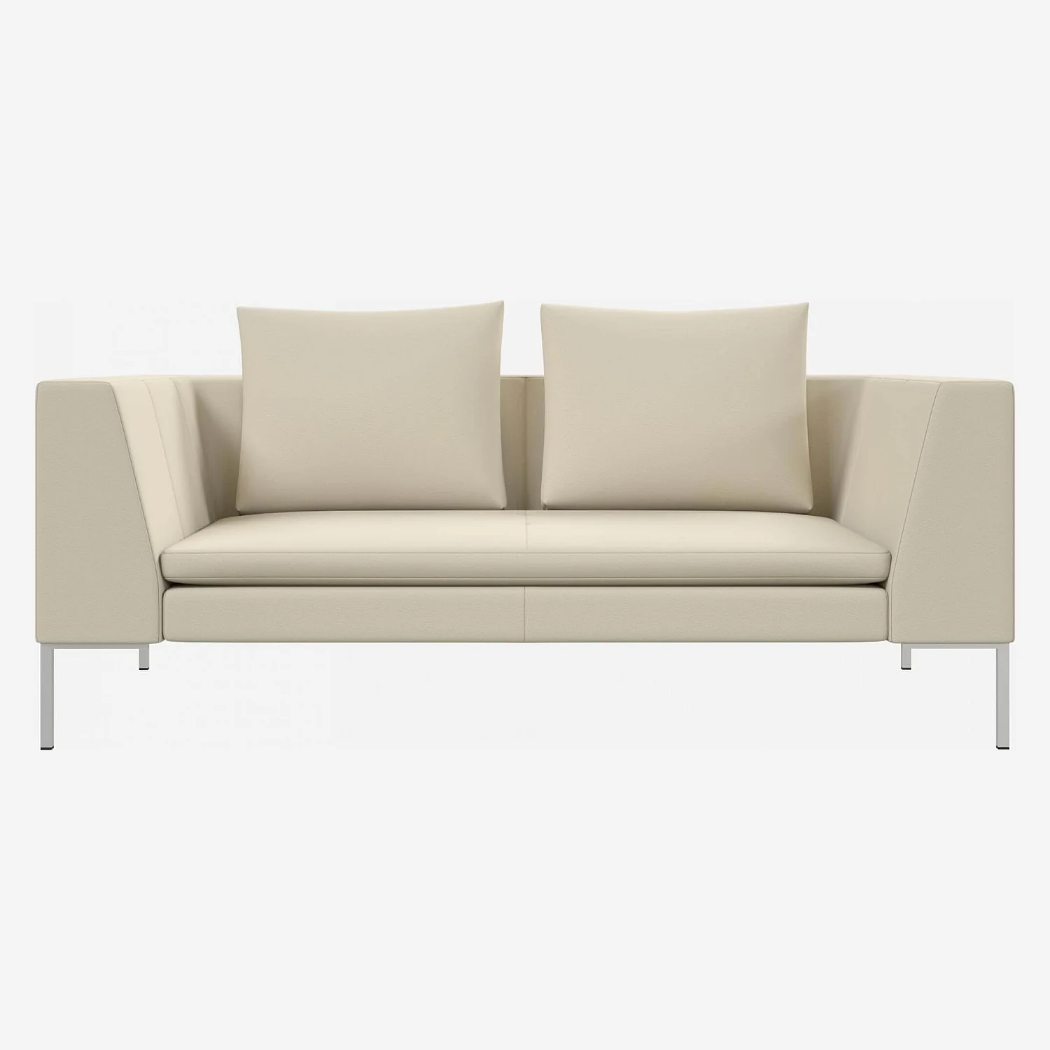 2-Sitzer-Sofa aus Savoy-Leder - Alabasterweiß - 1