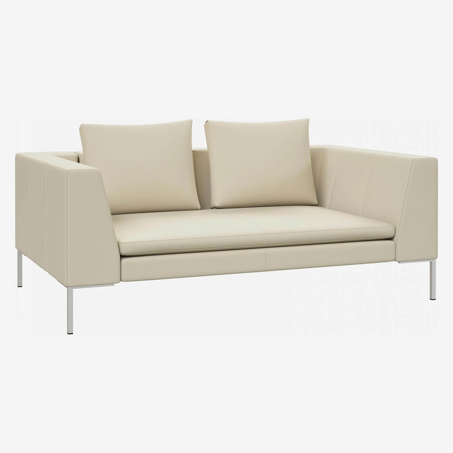 2-Sitzer-Sofa aus Savoy-Leder - Alabasterweiß - 2