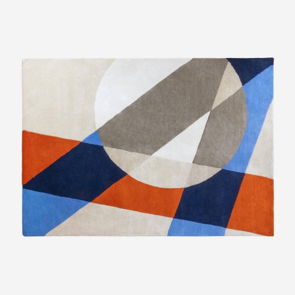 Tapis en laine tufté main - 120 x 180 cm - Multicolore - Création de Christian Ghion
